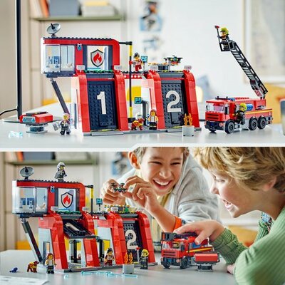 60414 LEGO City Brandweerkazerne en brandweerauto