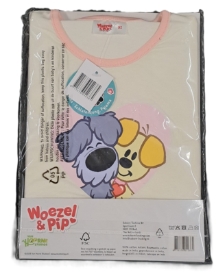 40384 Woezel en Pip Pyjama Roze Maat 92