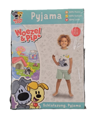 40339 Woezel en Pip Pyjama Groen Maat 122-128