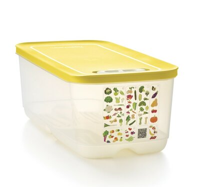 75343 Tupperware VentSmart Vershouddoos 4.4L Doorzichtig en Geel/groen Deksel
