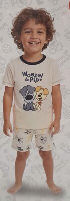 40469 Woezel en Pip Pyjama Wit/blauw Maat 92