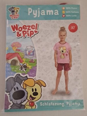 40544 Woezel en Pip Pyjama Roze Maat 92