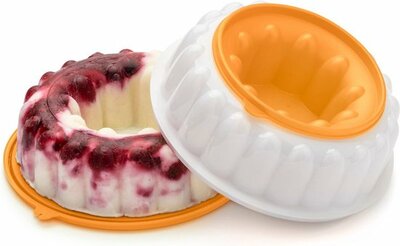 07162 Tupperware Vliegende Schotel Geel (Puddingvorm)