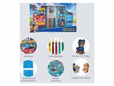 30295 Mega Kleur- en Stempelset Paw Patrol  15dlg.