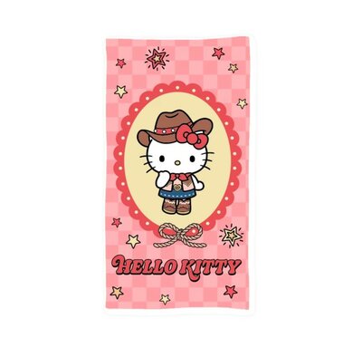 41837 Hello Kitty Cowboy Strandlaken 70x140 cm