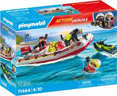 71464 PLAYMOBIL Action Heroes Brandweerboot met waterscooter
