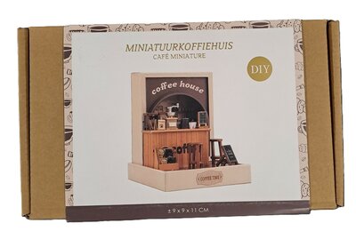 54013 DIY Miniatuur Koffiehuis 9x9x11 cm