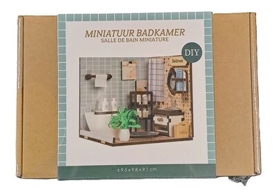 72089 DIY Miniatuur Badkamer 9,5x9,8x9,1 cm