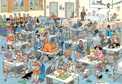 604617 Jumbo Jan van Haasteren Puzzel De Kattenshow 2000 stukjes
