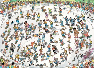 003466 Jumbo Jan van Haasteren Puzzel Skateboarden in de Bowl 2000 stukjes